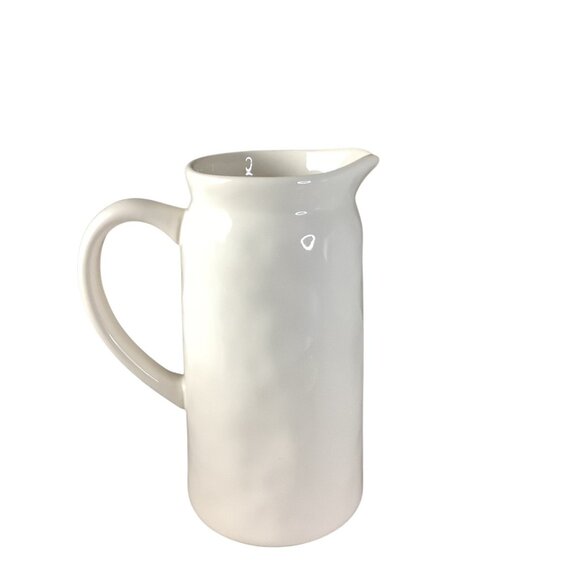 Rae Dunn Artisan Collection Large White Ceramic Pitcher Iced Tea Print Kitchen D - Picture 8 of 8
